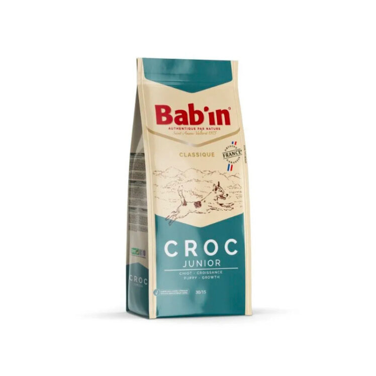 تصویر غذای خشک توله سگ بابین Babin Croc Junior وزن 3 کیلوگرم