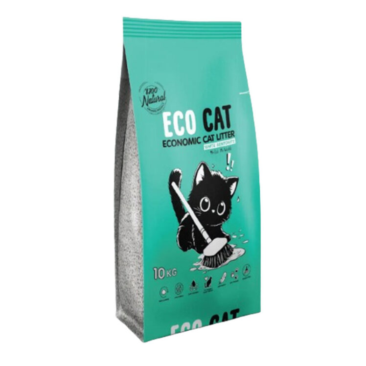 عکس بسته بندی جدید خاک گربه اقتصادی اکوکت وزن 10 کیلوگرم