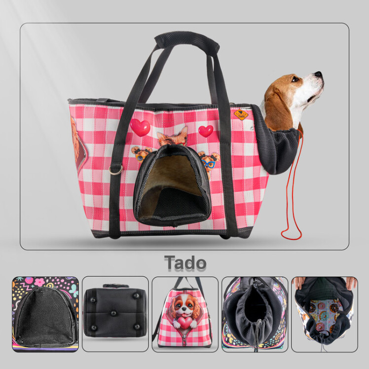 عکس کیف دستی سگ و گربه تادو طرح استایلیش Tado Handy Bag سایز M