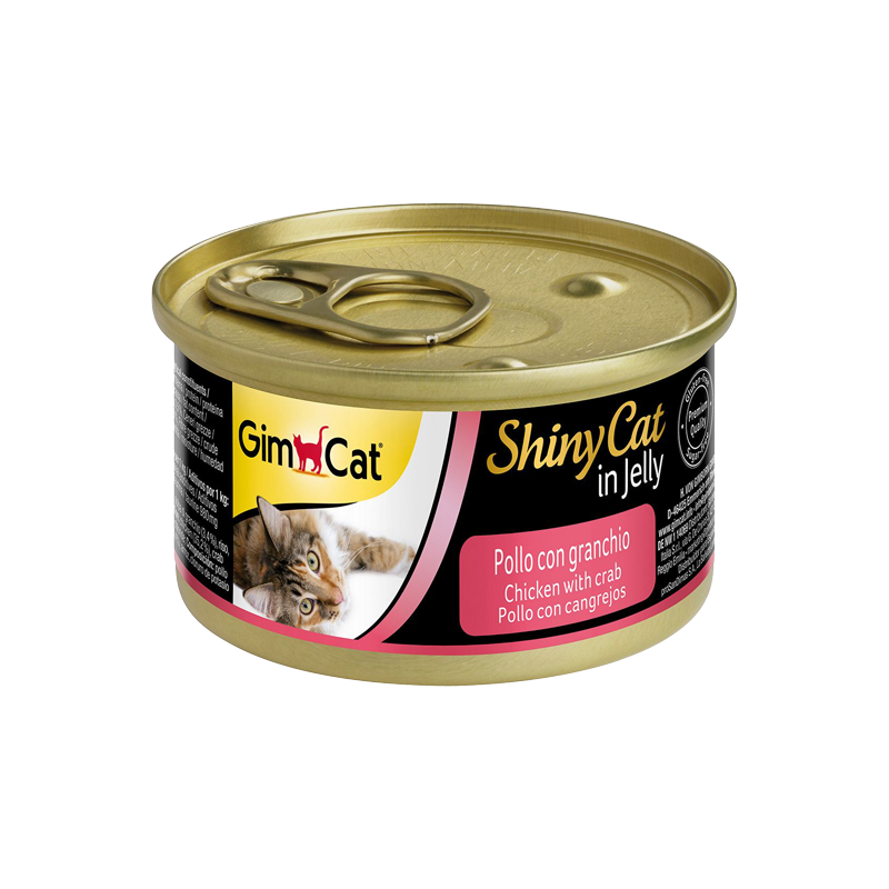  کنسرو غذای گربه جیم‌ کت با طعم مرغ و خرچنگ GimCat Chicken & Crab وزن 70 گرم 