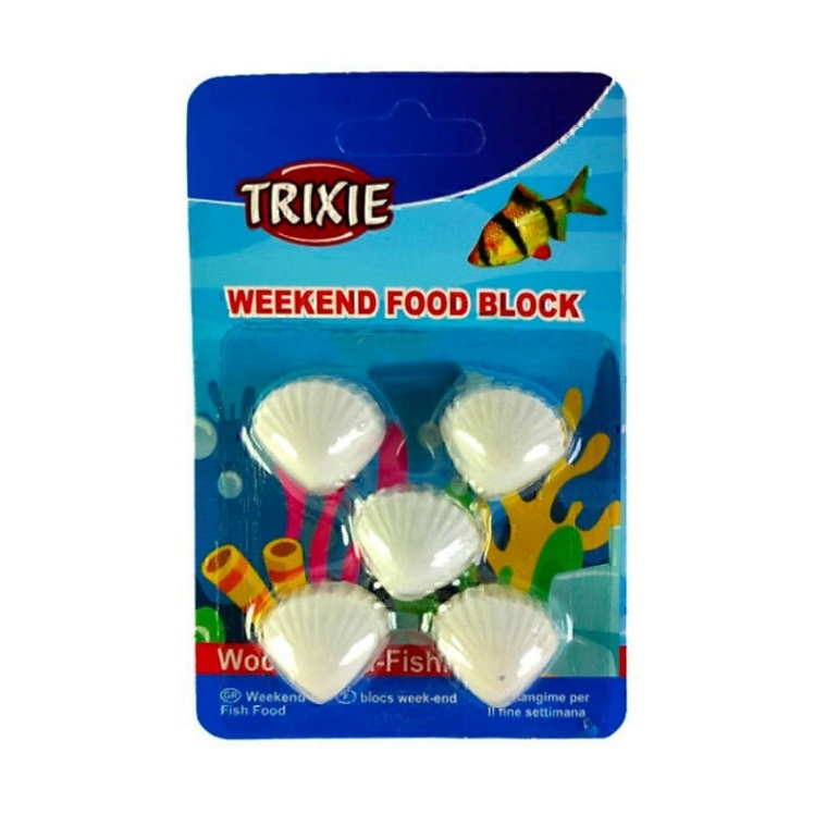 عکس وکیوم غذای مسافرتی ماهی آکواریومی تریکسی Trixie Weekend Food Block بسته 5 عددی