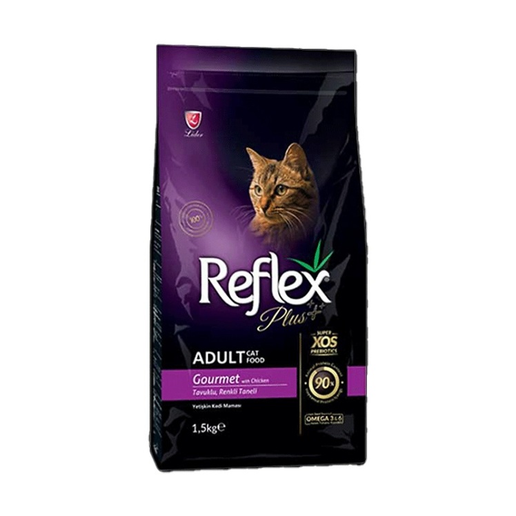 تصویر 2 غذای خشک گربه با طعم مرغ مدل گورمِ رفلکس پلاس Reflex Plus Adult Gourmet وزن 1.5 کیلوگرم