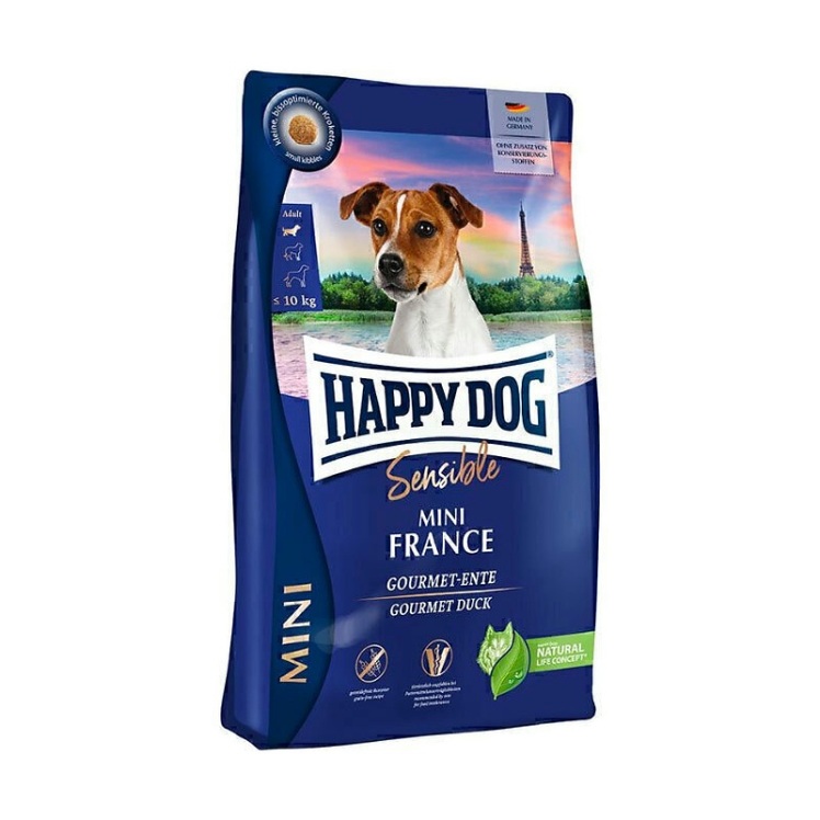 تصویر دانه غذای خشک سوپر پرمیوم سگ نژاد کوچک هپی داگ Happy Dog Sensible Mini France وزن 4 کیلوگرم