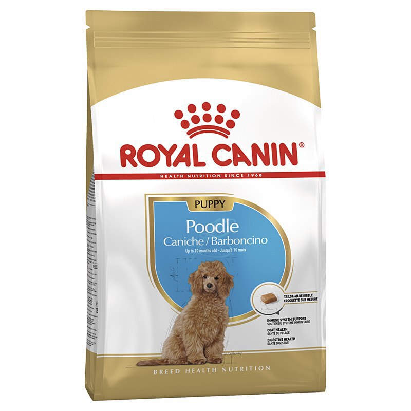  تصویر غذای خشک توله سگ رویال کنین Royal Canin Puppy Poodle وزن 3 کیلوگرم از نمای رو به رو 