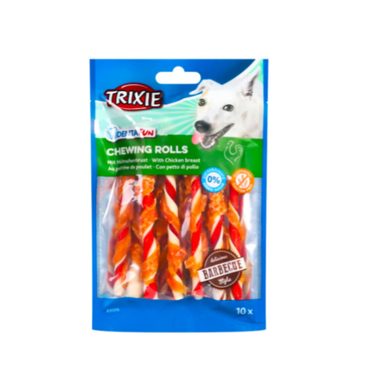 تصویر 1 تشویقی دنتال رول های جویدنی سگ تریکسی با طعم مرغ Trixi Chewing Rolls With Chicken وزن 80 گرم