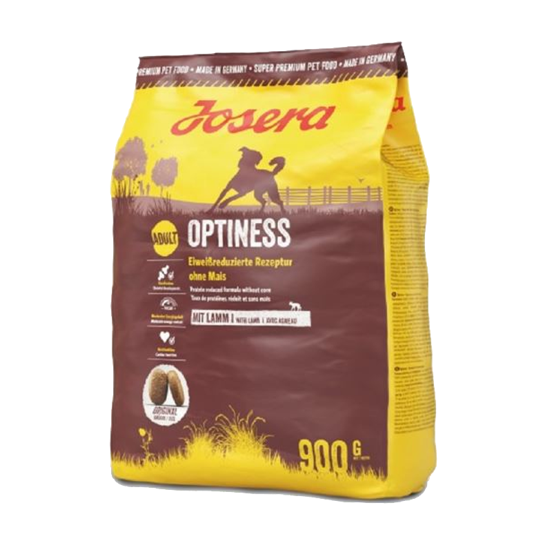  عکس بسته بندی تکی غذای خشک سگ جوسرا مدل ‌Optiness وزن 900 گرم بسته 5 عددی 