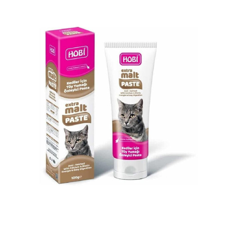 تصویر خمیر مالت گربه ضد گلوله مویی هوبی Hobi Malt Anti Hariball Paste وزن 100 گرم