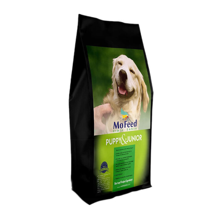 تصویر غذای خشک توله و سگ جوان مفید Mofeed Puppy & Junior Dry Food وزن 8 کیلوگرم