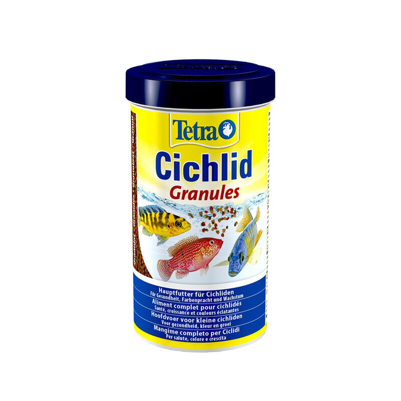  تصویر 1 غذای گرانوله ماهی سیچلاید تترا Tetra Cichlid Granules حجم 500 میلی لیتر 