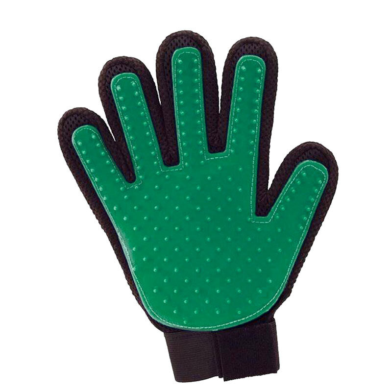  عکس دستکش ماساژ حیوانات تروتاچ مدل Desheding Glove رنگ سبز 