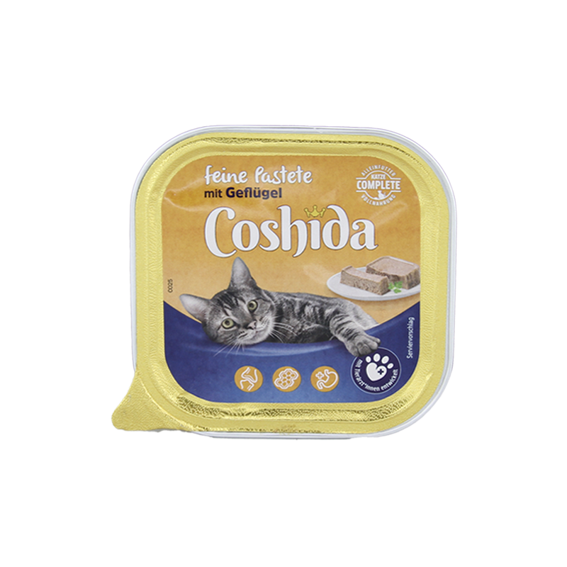  غذای کاسه ای گربه کوشیدا با طعم مرغ Coshida Pate Chicken وزن 100 گرم 