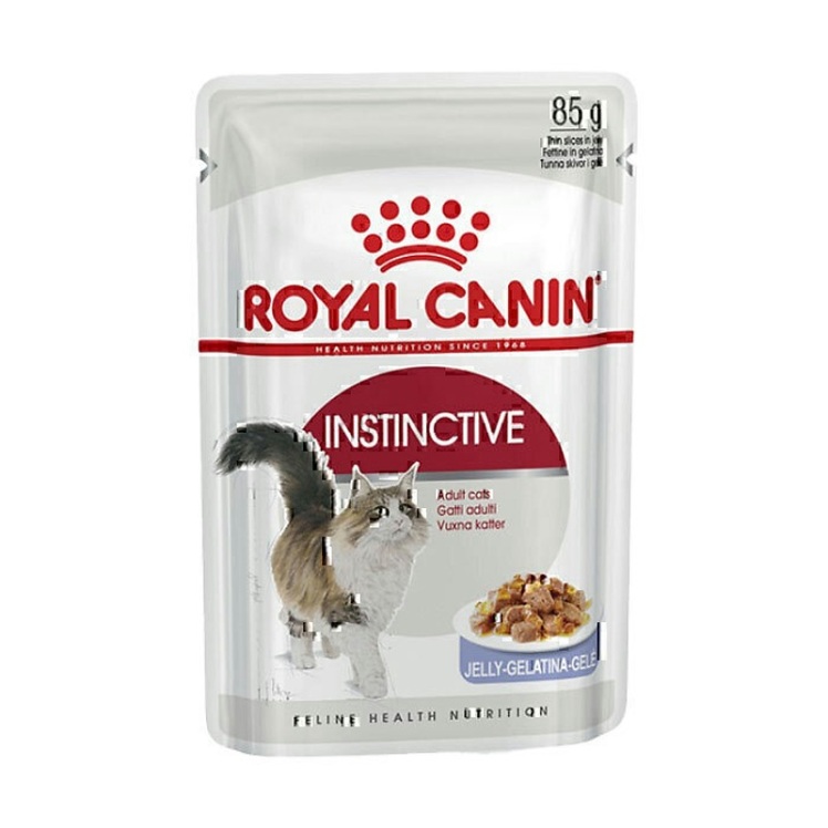 تصویر محتویات پوچ گربه رویال کنین مدل Instinctive In Jelly وزن 85 گرم