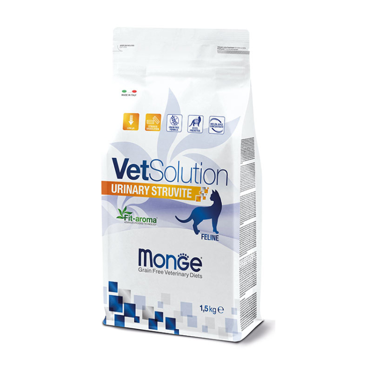 تصویر غذای خشک درمانی گربه مخصوص سنگ های استروویتی مونژ Monge VetSolution Urinary Struvite Feline وزن 1.5 کیلوگرم