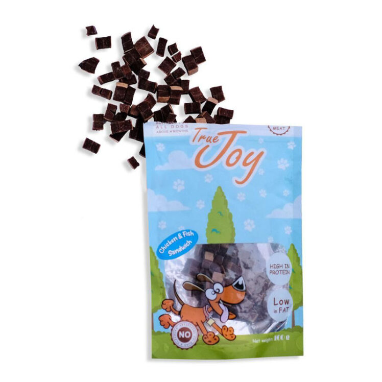 تصویر تشویقی سگ ساندویچی تروجوی با طعم مرغ و ماهی