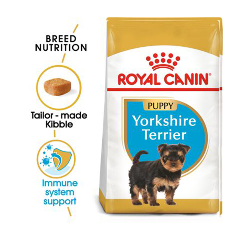  تصویر محتویات غذای خشک توله سگ رویال کنین مدل Puppy Yorkshire Terrier وزن 1 کیلوگرم 