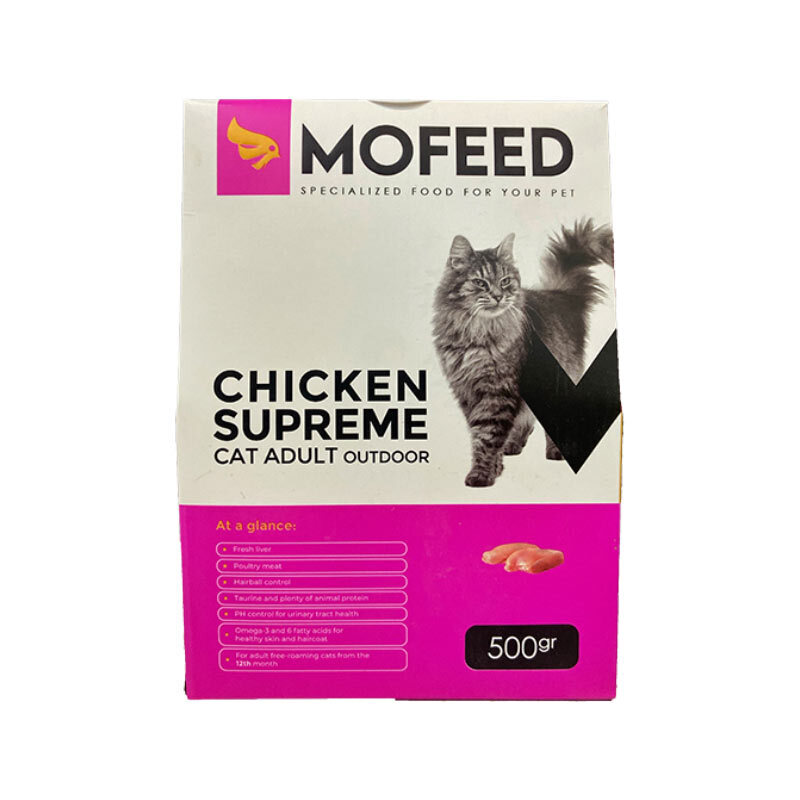  تصویر غذای خشک گربه Outdoor مفید با طعم مرغ وزن 500 گرم 