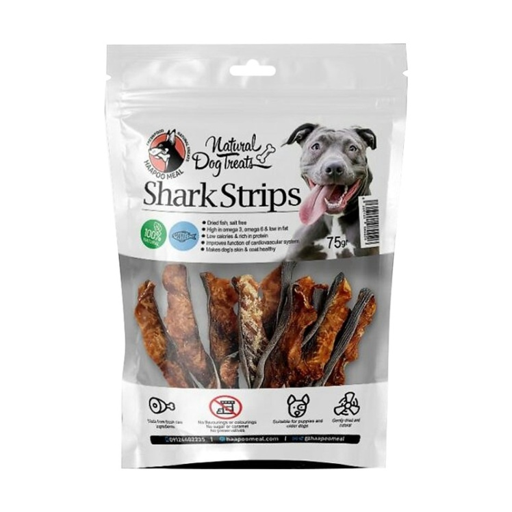 عکس محصول تشویقی سگ هاپومیل مدل Shark Sripes وزن 75 گرم