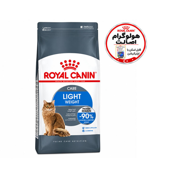 تصویر محتویات غذای خشک گربه رژیمی رویال کنین Light Weight Care وزن 1.5 کیلوگرم