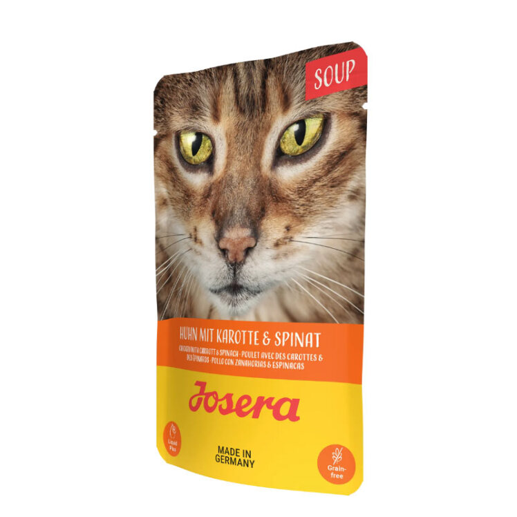 تصویر پوچ گربه جوسرا با طعم مرغ ، هویج و اسفناج Josera Chicken Soup With Carrots And Spinach وزن 70 گرم