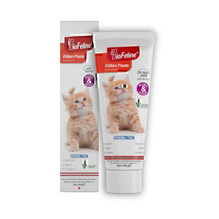 تصویر محصول خمیر مولتی ویتامین بچه گربه بیوفلاین BioFeline Multivitamin Paste وزن 100 گرم