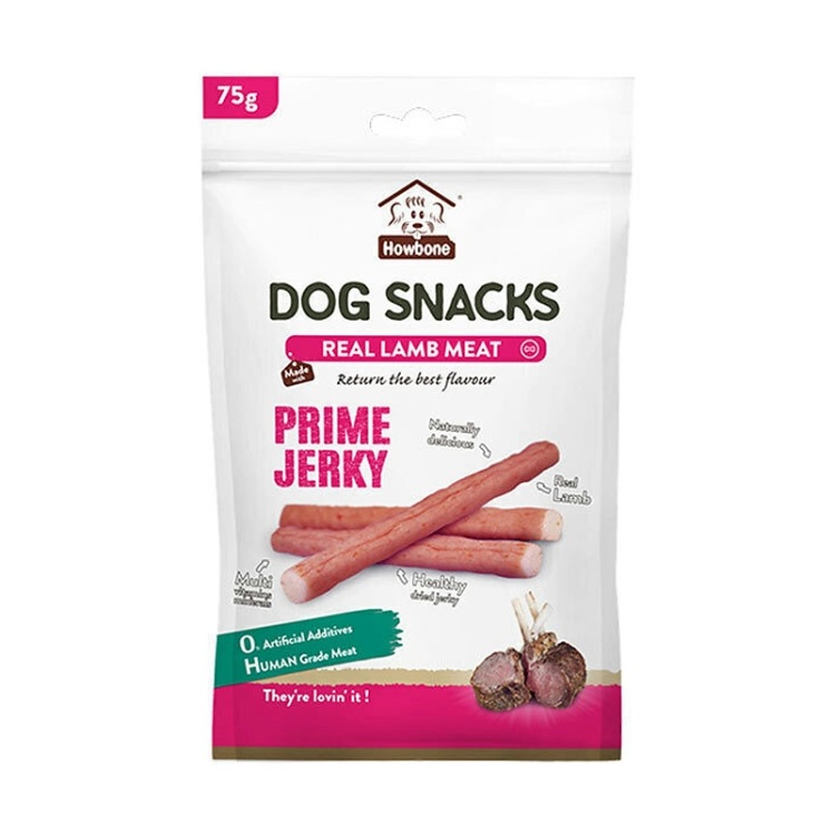 تصویر 2 تشویقی سگ با طعم گوشت گوزن هابون Howbone Dog Snacks With Real Lamb Meat وزن 75 گرم
