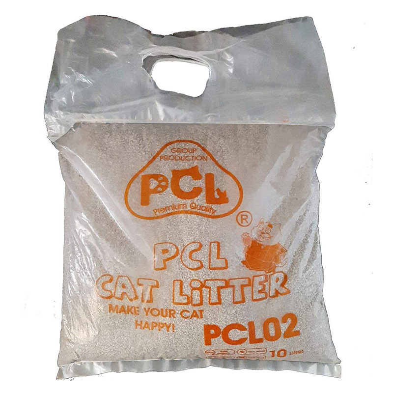  عکس بسته بندی تبلیغاتی خاک بستر گربه پی سی ال مدل PCL02 وزن 10 کیلوگرم 