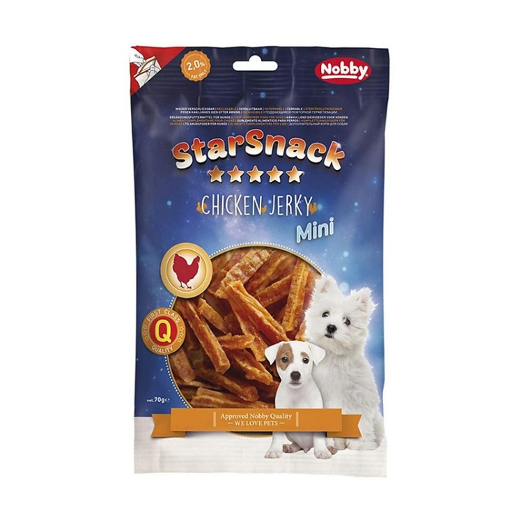 عکس محتویات تشویقی سگ نوبی مدل Jerky-ch وزن 70 گرم