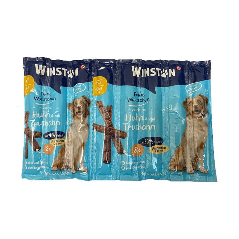  تصویر تشویقی مدادی سگ وینستون با طعم مرغ و بوقلمون Winston Stick Chicken & Turkey بسته 8 عددی 