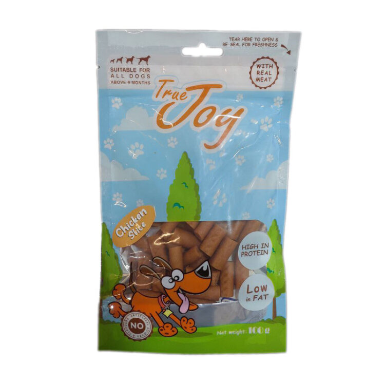 تصویر تشویقی سگ استیک اسلایس مرغ تروجوی True Joy Chicken Slice Dog Treat وزن 100 گرم