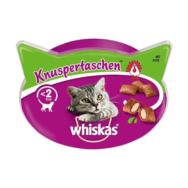 تصویر محتویات تشویقی گربه ویسکاس با طعم بوقلمون Whiskas Temptation Turkey وزن 60 گرم