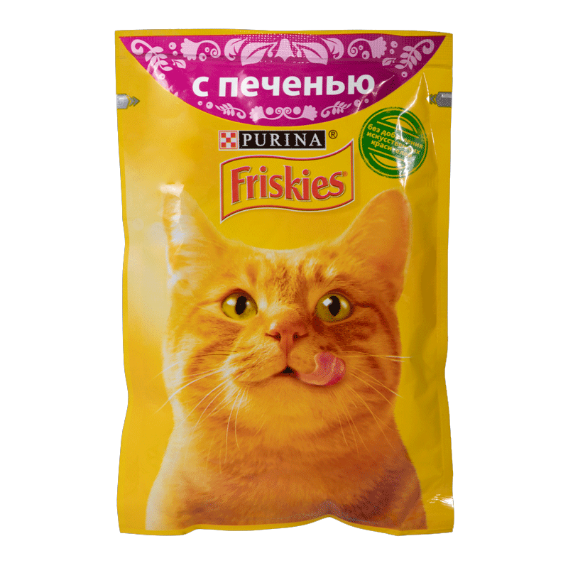 تصویر پوچ گربه فریسکیز مدل Liver وزن 85 گرم