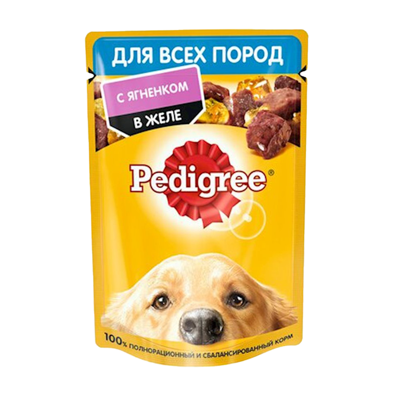  بسته پوچ سگ پدیگری Pedigree Pouch Pack مجموعه 4 عددی گوشت بره در ژله 
