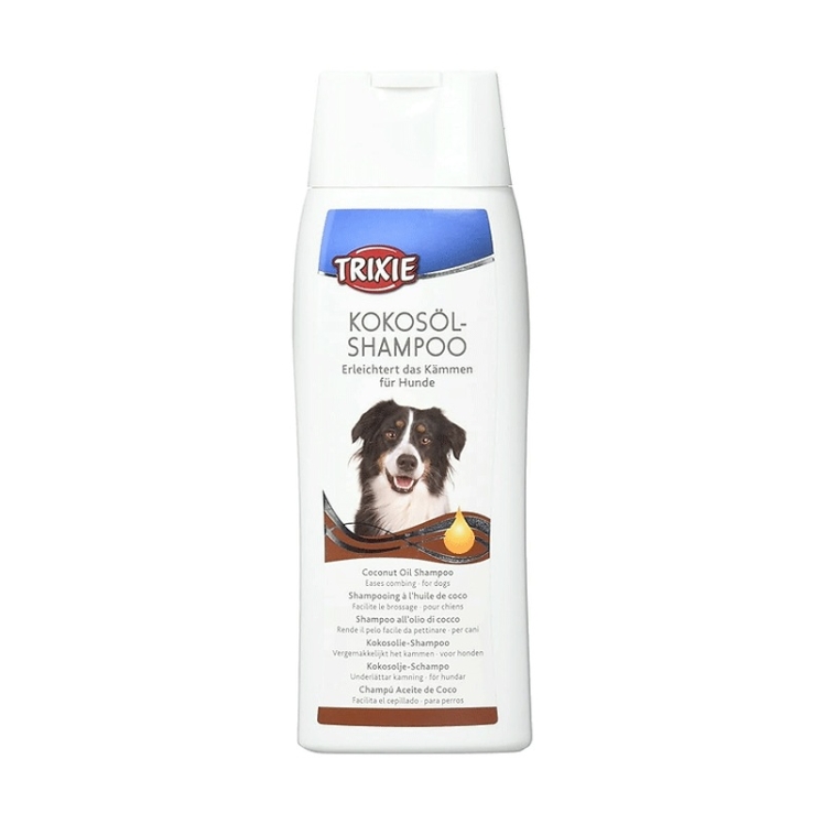 تصویر نمای پشت شامپو سگ تریکسی حاوی عسل Trixie Coconut Dog Shampoo حجم 250 میلی لیتر