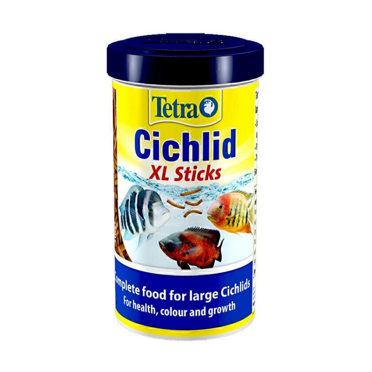 عکس دانه بندی غذای استیک بلند مخصوص ماهی سیچلاید تترا Tetra Cichlid XL Sticks حجم 1 لیتر