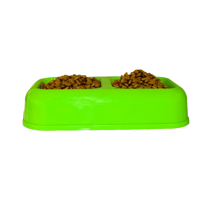  تصویر ظرف غذای دوقلو حیوانات هپی پت مدل آلفا رنگ سبز 