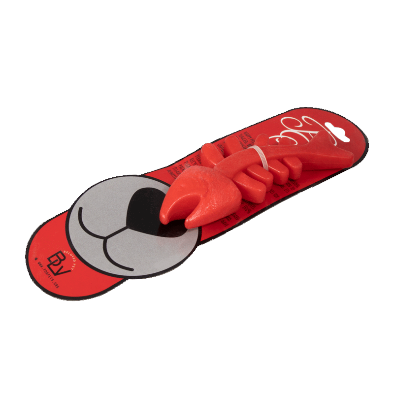  تصویر نمای بغل اسباب بازی دندانی گربه هپی پت مدل ماهی رنگ قرمز 