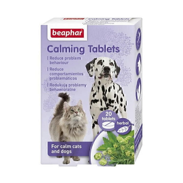 تصویر محتویات قرص آرامش بخش سگ و گربه بیفار Beaphar Dog & Cat Calming Tablet بسته 20 عددی