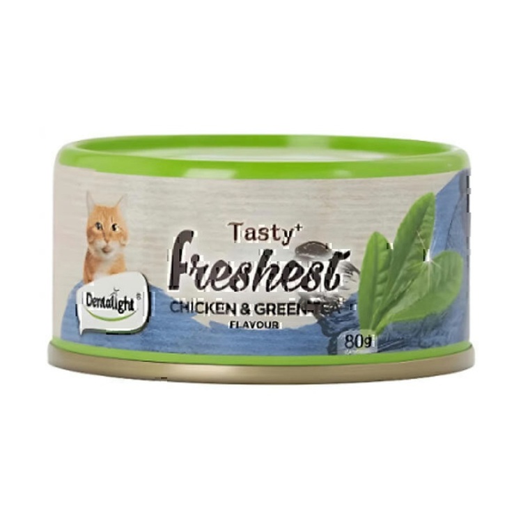 تصویر 2 کنسرو گربه دنتالایت با طعم مرغ و چای سبز Dentalight Cat Food With Chicken And Green Tea وزن 80 گرم