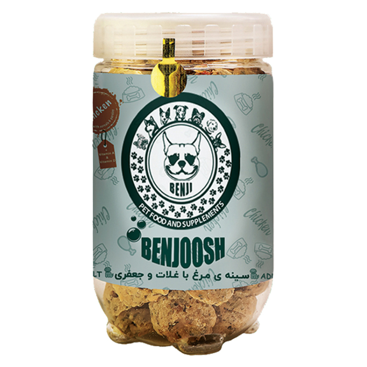 عکس بسته بندی غذای خشک سگ بنجی مدل Adult Chicken وزن 1 کیلوگرم