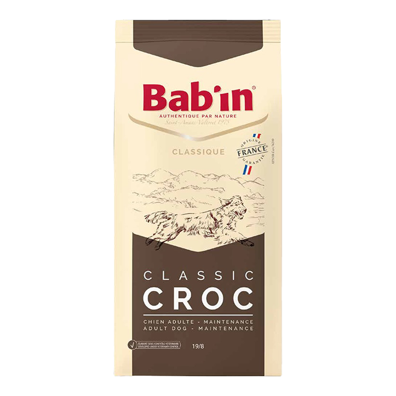  غذای خشک سگ بابین Babin Adult Classic Croc وزن 18 کیلوگرم 