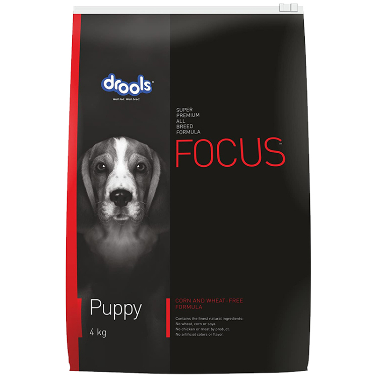 عکس بسته بندی غذای خشک سگ درولز مدل Focus Puppy وزن 4 کیلوگرم