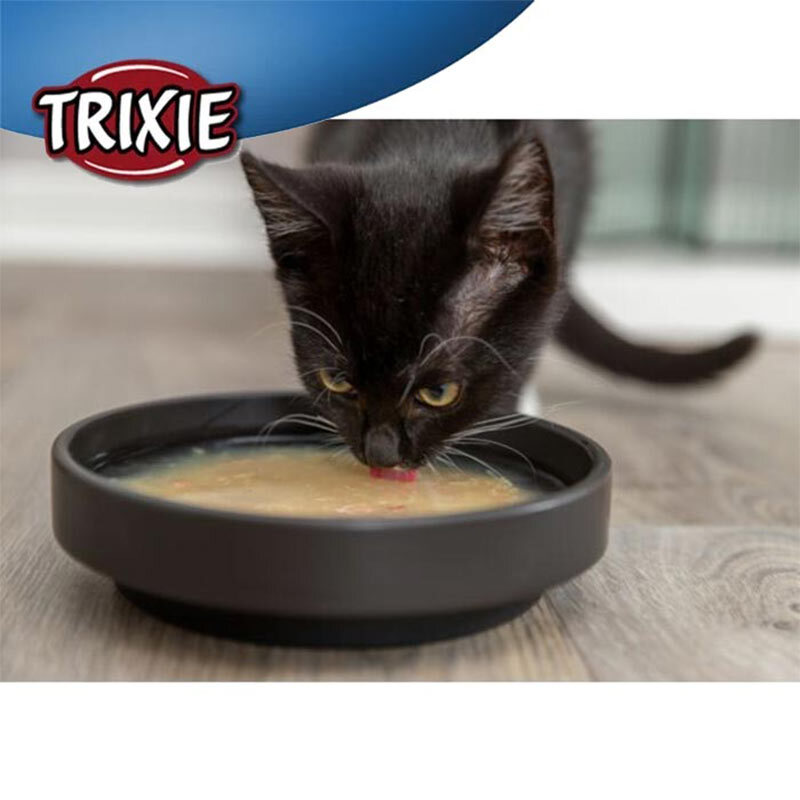  عکس نمونه سوپ گربه تریکسی با طعم مرغ Trixie Chicken Soup وزن 80 گرم 