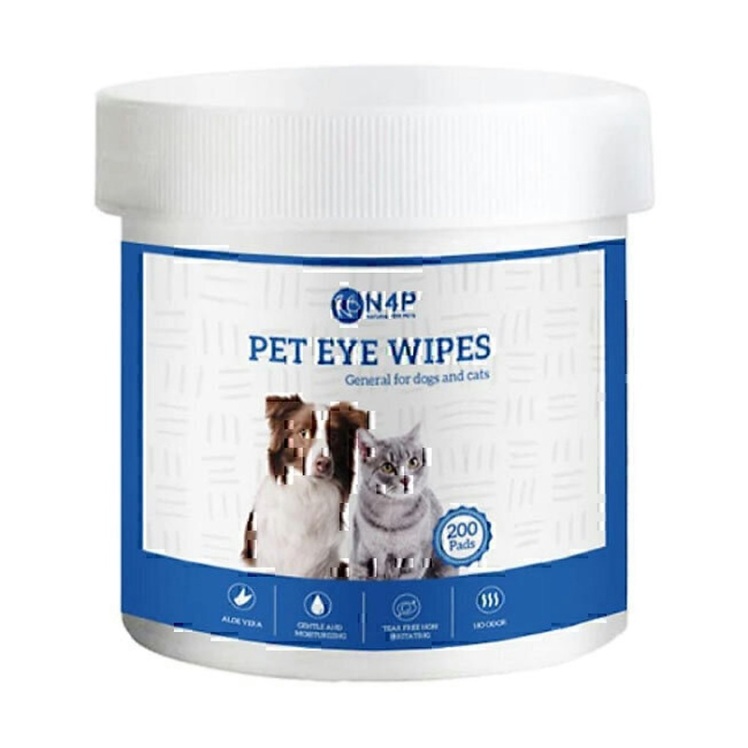 تصویر 2 دستمال مرطوب تمیز کننده چشم سگ و گربه ان فور پی N4P Pet Eye Wipes بسته 200 عددی