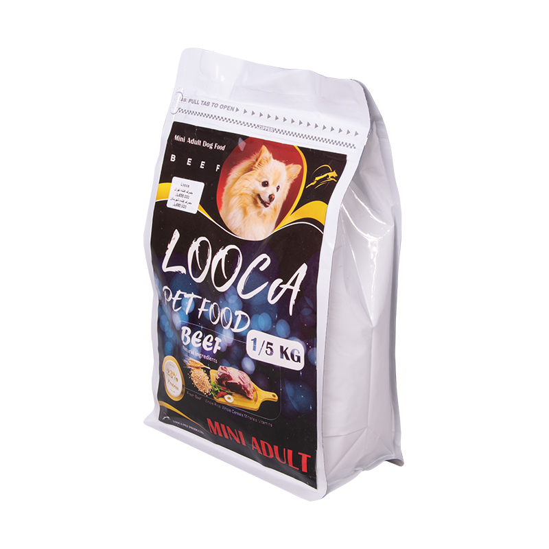  عکس جزییات بسته بندی غذای خشک سگ لوکا مدل Mini Adult Beef وزن 1.5 کیلوگرم 