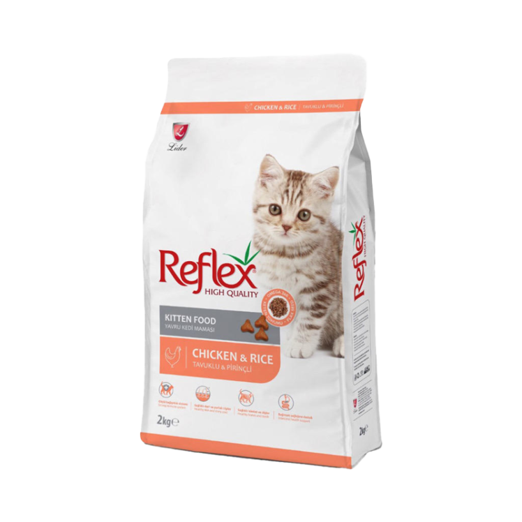 غذای خشک بچه گربه رفلکس Reflex Kitten وزن 2 کیلوگرم
