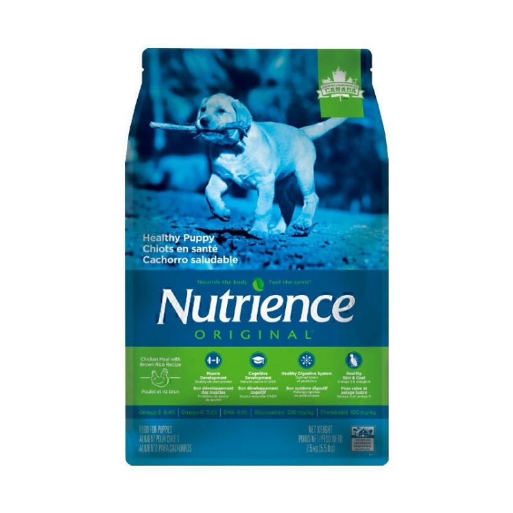 تصویر بسته بندی غذای خشک توله سگ نوترینس با طعم مرغ و برنج قهوهای Nutrience Original Puppy With Chicken & Rice
