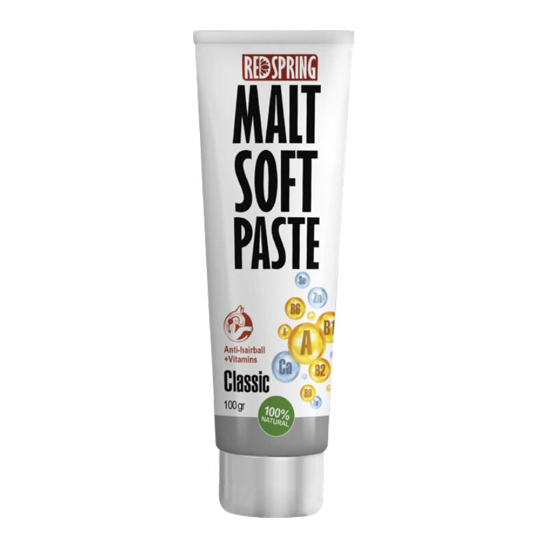 تصویر خمیر مالت گربه کلاسیگ رداسپرینگ Redspring Malt Soft Paste Classic وزن 100 گرم از نمای رو به رو 