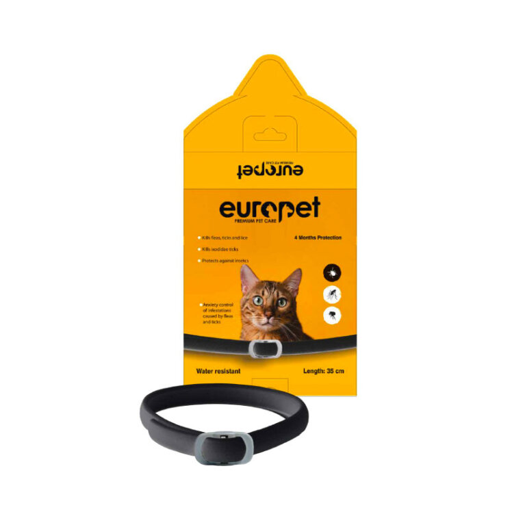 تصویر قلاده ضد کک و کنه گربه یوروپت Anti Parasite Collar For Cats طول 35 سانتی متر