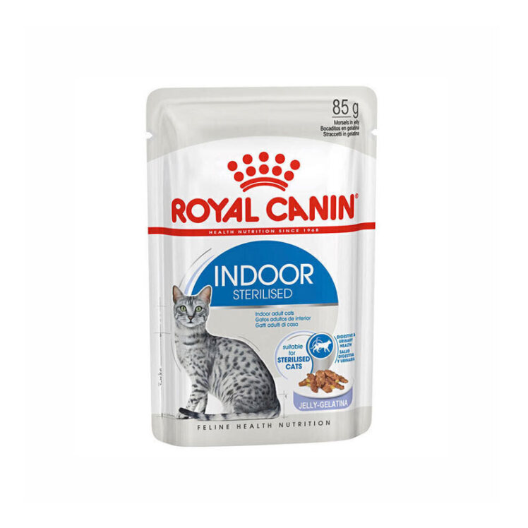 تصویر پوچ گربه عقیم شده ایندور در ژله رویال کنین Royal canin Indoor sterilised وزن 85 گرم