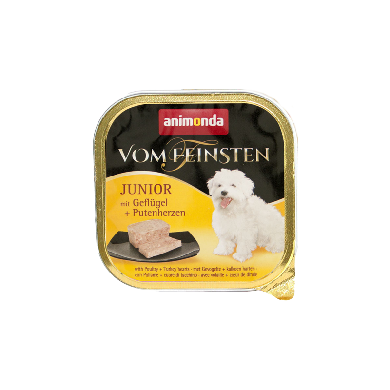  غذای کاسه ای توله سگ با طعم بوقلمون و مرغ آنیموندا Animonda Junior Poultry & Turkey وزن 150 گرم 
